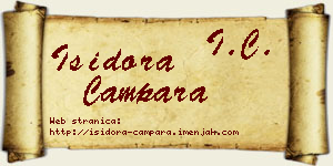 Isidora Čampara vizit kartica